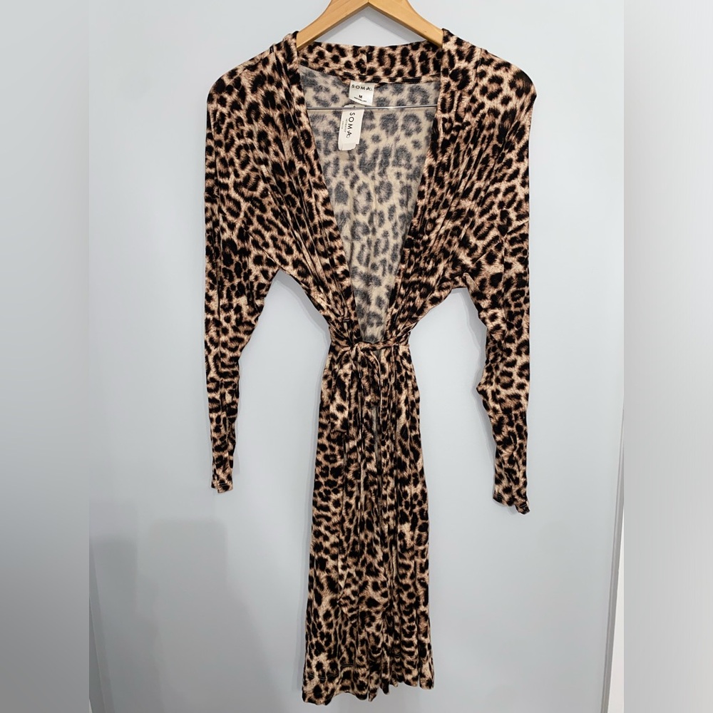 Leopard Robe SET w pants - Picture 4 of 5